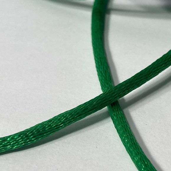 Green Rat Tail Cord Trim Ribbon 12 Rolls Offray Crafts Scrapbook Gift Wrap 1/8" - Picture 3 of 16